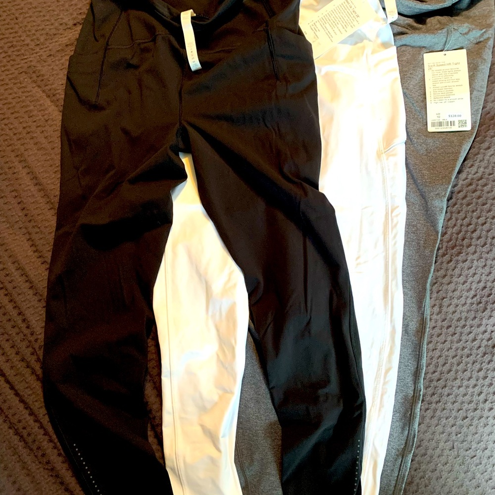 3 pairs of size 10 lululemon leggings.
